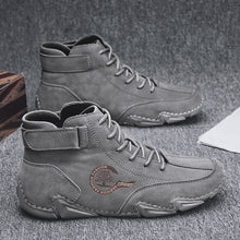 Lade das Bild in den Galerie-Viewer, draussenfeet handgemachte lederschuhe stiefel 31423 grau

