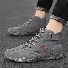 Lade das Bild in den Galerie-Viewer, draussenfeet handgemachte lederschuhe stiefel 31423 grau
