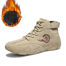 Lade das Bild in den Galerie-Viewer, draussenfeet handgemachte lederschuhe stiefel 31423 sand plusch 
