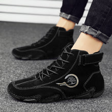 Lade das Bild in den Galerie-Viewer, draussenfeet handgemachte lederschuhe stiefel 31423 schwarz

