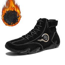 Lade das Bild in den Galerie-Viewer, draussenfeet handgemachte lederschuhe stiefel 31423 schwarz plusch 
