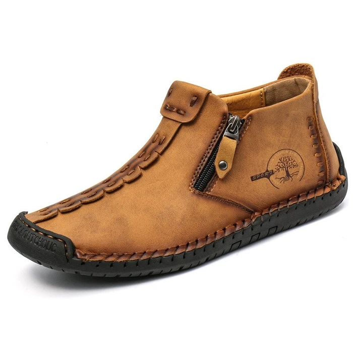 draussenfeet handgemachte lederschuhe stiefel 32222 gelb