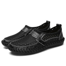Lade das Bild in den Galerie-Viewer, draussenfeet handgemachte lederschuhe wasserschuhe 114139 schwarz
