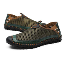 Lade das Bild in den Galerie-Viewer, draussenfeet handgemachte lederschuhe wasserschuhe 150562 grun
