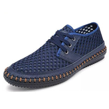 Lade das Bild in den Galerie-Viewer, draussenfeet handgemachte lederschuhe wasserschuhe 31342 blau
