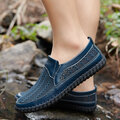 Lade das Bild in den Galerie-Viewer, draussenfeet handgemachte lederschuhe wasserschuhe 31403 blau

