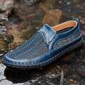 Lade das Bild in den Galerie-Viewer, draussenfeet handgemachte lederschuhe wasserschuhe 31403 blau
