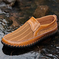 Lade das Bild in den Galerie-Viewer, draussenfeet handgemachte lederschuhe wasserschuhe 31403 gelb
