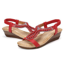 Lade das Bild in den Galerie-Viewer, draussenfeet keilsandalen 132196 rot
