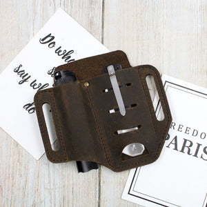 draussenfeet leder multitool gurteltaschen 31162 kaffee