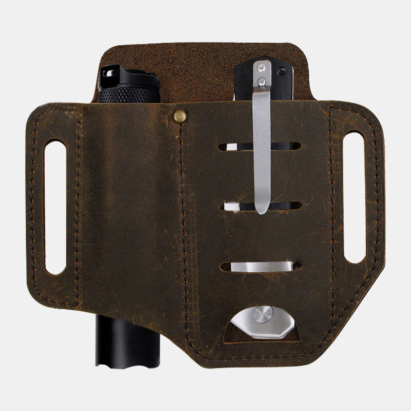 draussenfeet leder multitool gurteltaschen 31162 kaffee