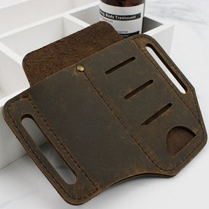 draussenfeet leder multitool gurteltaschen 31162 kaffee