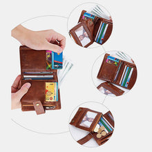 Load image into Gallery viewer, draussenfeet lederbrieftaschen geldborsen 138361 braun
