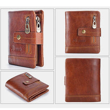 Load image into Gallery viewer, draussenfeet lederbrieftaschen geldborsen 138361 braun
