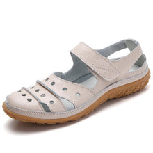 Lade das Bild in den Galerie-Viewer, draussenfeet ledersandalen hausschuhe 134073 beige
