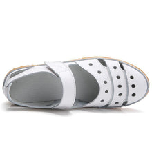 Lade das Bild in den Galerie-Viewer, draussenfeet ledersandalen hausschuhe 134073 weiss

