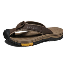 Lade das Bild in den Galerie-Viewer, draussenfeet ledersandalen hausschuhe 31404 dunkelbraun
