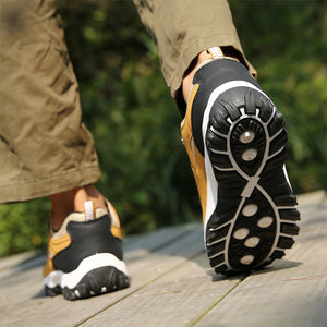 draussenfeet trekking wanderschuhe 31427 gelb