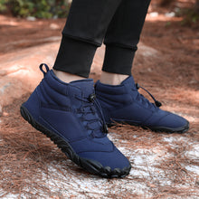 Lade das Bild in den Galerie-Viewer, draussenfeet winter barfussschuhe schneestiefel 31426 blau
