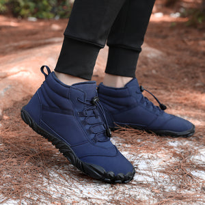 draussenfeet winter barfussschuhe schneestiefel 31426 blau