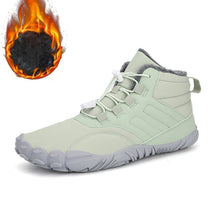 Lade das Bild in den Galerie-Viewer, draussenfeet winter barfussschuhe schneestiefel 31453 hellgrun
