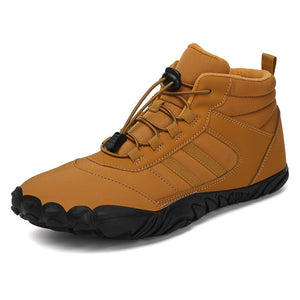 draussenfeet winter barfussschuhe schneestiefel 31467 gelb