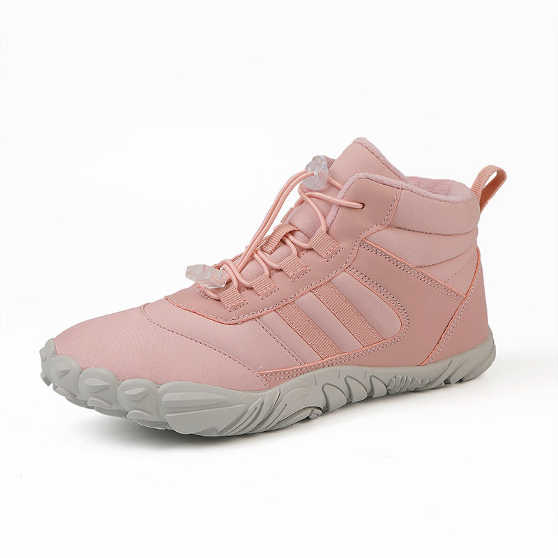 draussenfeet winter barfussschuhe schneestiefel 31467 rosa