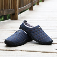 Lade das Bild in den Galerie-Viewer, draussenfeet winter schneeschuhe hausschuhe 31164 dunkelblau
