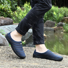 Lade das Bild in den Galerie-Viewer, draussenfeet winter schneeschuhe hausschuhe 31164 dunkelblau

