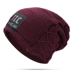 draussenfeet winter strickmutzen 31208 weinrot