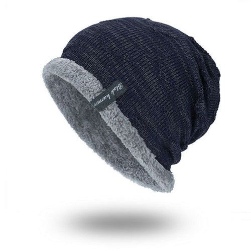 draussenfeet winter strickmutzen 31210 navy blau