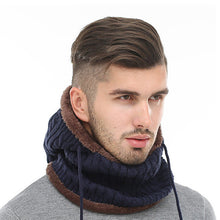 Lade das Bild in den Galerie-Viewer, draussenfeet winter strickmutzen 31215 blau
