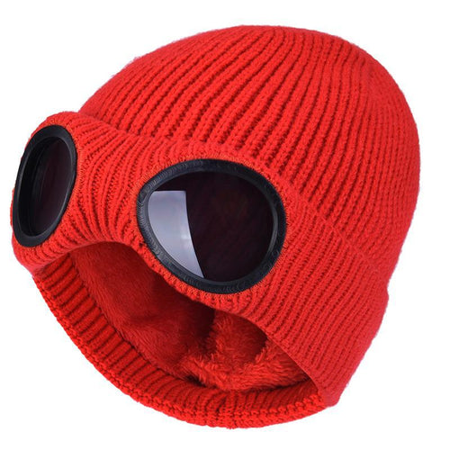 draussenfeet winter strickmutzen 31419 rot