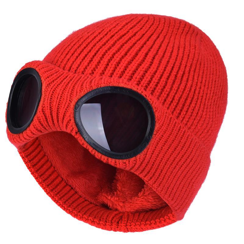 draussenfeet winter strickmutzen 31419 rot
